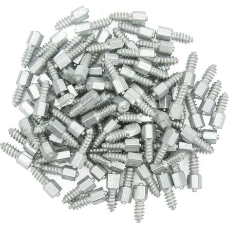 100 Vis de Pneu Neige M8 Filetage Universel Anti-Dérapant pour Roue, Chargeuse, Tractopelle, Tracteur, Chariot Élévateur (1/5)