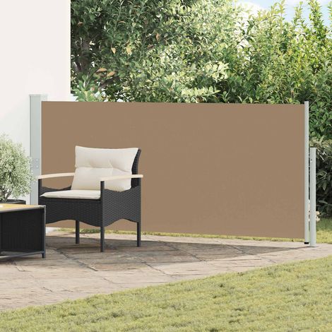 vidaXL Tenda laterale retrattile Tortora 300 x 120 cm Poliestere