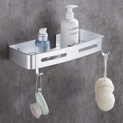 tagre Salle De Bains Douche Serviteur Douche Rangement Organiseur Sans Vis, Aluminium Space, Pose Murale Sans Dgts Pour Salle De Bains Cuisine, Lo (1/5)