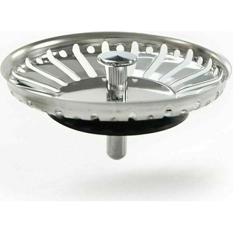 Allgemeiner Küchenspülenstöpsel, Küchenspülensieb, Edelstahl-Badezimmerspülenstöpsel, Badezimmerspülensieb (84 mm) (1/5)