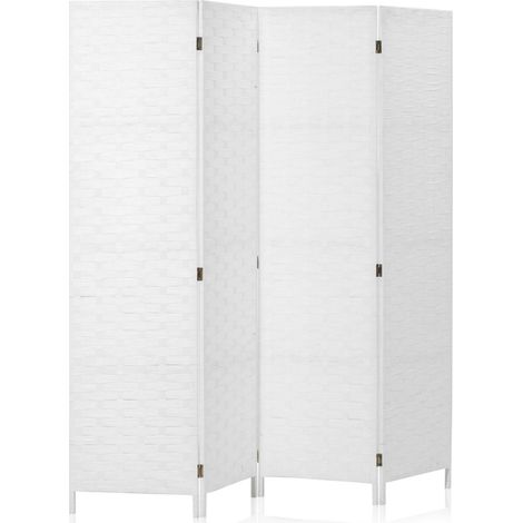 TRADE SHOP - Separe' A 4 Ante Pannelli Double Face Bianco Paravento Divisorio Ambienti Sep08 336233 -