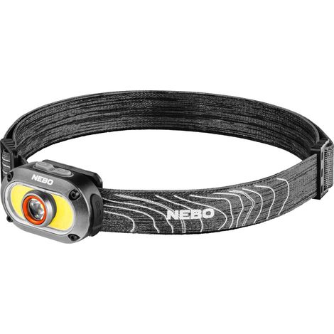 NEBO Lampe frontale LED rechargeable MYCRO 550 lumens, 2-en-1 frontale et casquette, IPX4 (1/5)