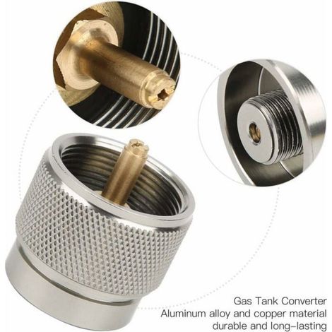 Adaptateur Pour Réchaud De Camping - 35x30 Mm - Aluminium Cuivre - Pour Bouteilles Gaz Cassette Extérieure - 2 Pièces (1/4)