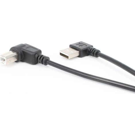 Reines Kupfer-Druckerdatenladekabel, quadratischer Stecker für externe Festplatte, USB-Adapterkabel mit zwei Winkeln für Drucker. (1/5)