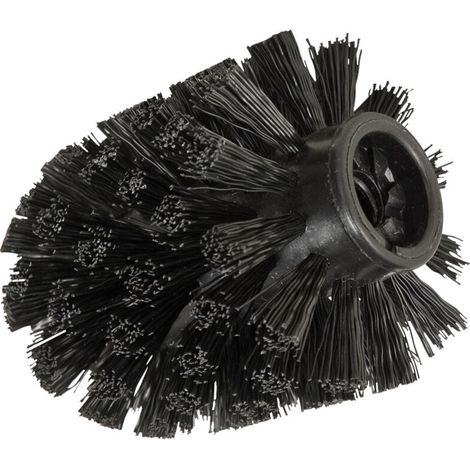 Wenko – Pointe de rechange pour brosse WC – Couleur noire – Diamètre 8 cm – Adaptateur pour poignées en métal – Plastique haute qualité