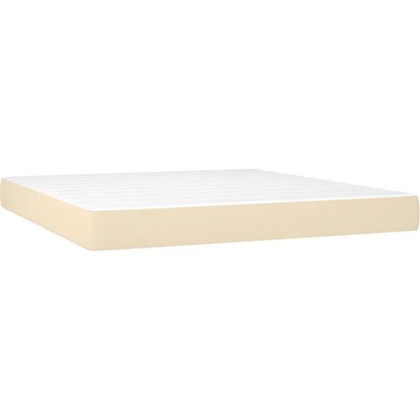 Maison Exclusive - Materasso a Molle Insacchettate Rigidità Media Crema 180x200x20 cm in Tessuto