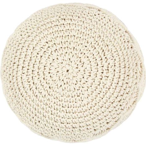 vidaXL Puf de macramé hecho a mano algodón 45x30 cm (1/2)