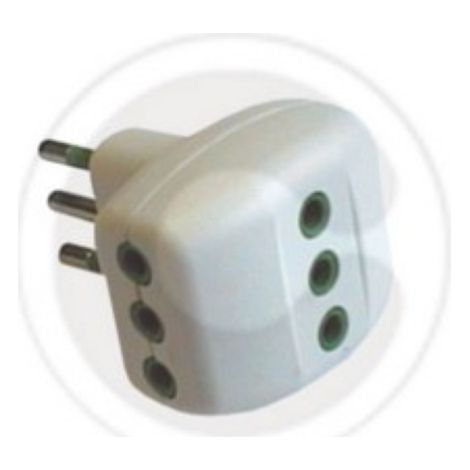 Fme art 82.200 adaptateur triple multiple 2 places 10A + T vers 10A + T CEI