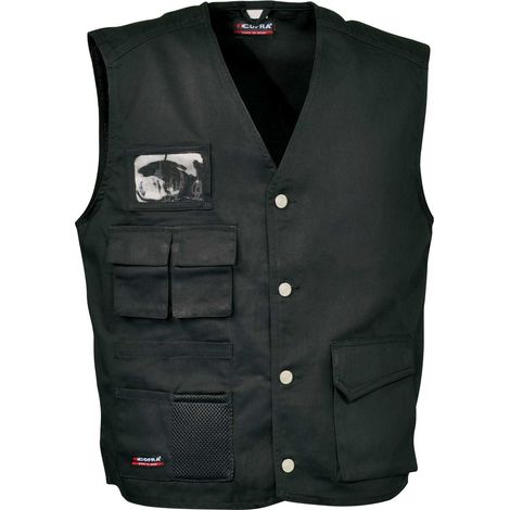 Gilet da Lavoro Multi Tasche Cofra Nairobi - Nero Nero L