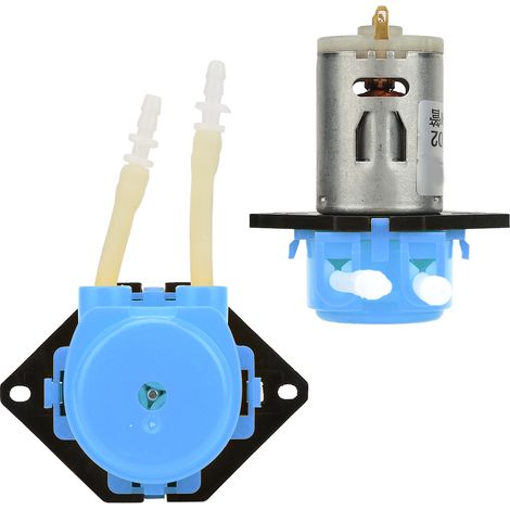 Pompe péristaltique miniature de laboratoire, pompe doseuse 12 V, plaque plate bleue D2 24 mm (1/5)