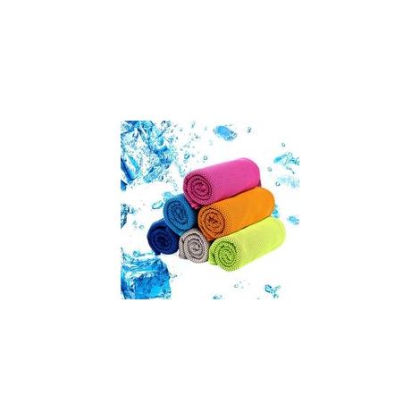 6 kühlende Handtücher, 30 x 100 cm, leichte und saugfähige Mikrofaser, für Outdoor-Sport und Wohlbefinden (1/5)