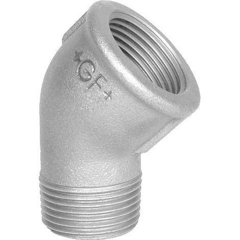 Virfollet Gomito Galva 121 zincato 45 gradi 33 mm
