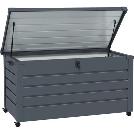Rangement mobile et sécurisé, coffre à coussins 120 x 62 x 66 cm avec roulettes et couvercle verrouillable pour jardin (1/5)