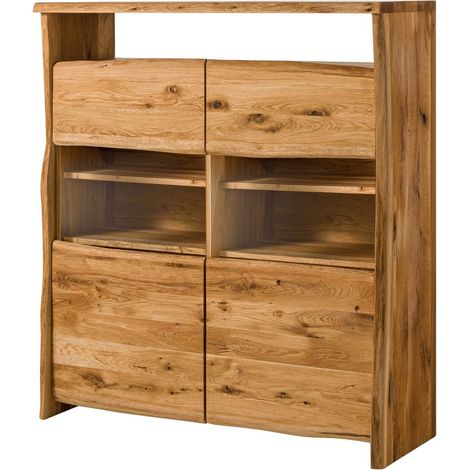 Highboard Wildeiche 131x45x147 natur geölt PURE OAK 105