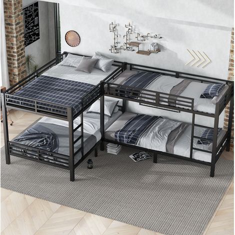 lit superposé double simple 90x200 140x200 métal OKMYHOME (1/5)