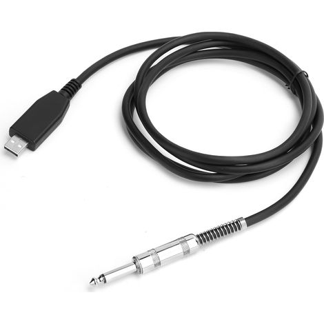 Câble Guitare USB vers Jack 6.35mm Mono pour Enregistrement PC - 2 Mètres (1/5)