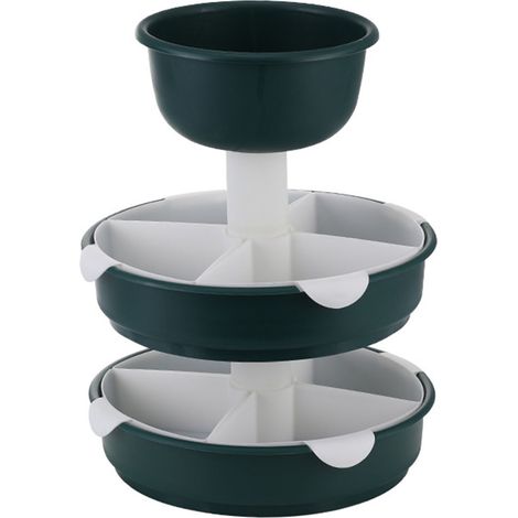 Plateau rotatif à 3 niveaux pour fondue chinoise, légumes et fruits, idéal pour la cuisine. (1/4)
