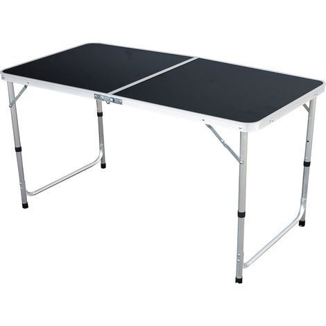 Campingtisch schwarz klappbar Alu 120x60x58/70cm-DMC330872B (1/2)