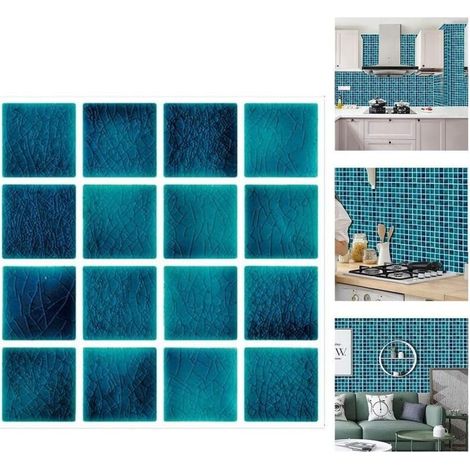 Autocollants carrelage mural imperméables 30 pièces 10x10cm – Résistants à l'huile et à la chaleur – Installation facile sur surfaces lisses (1/5)
