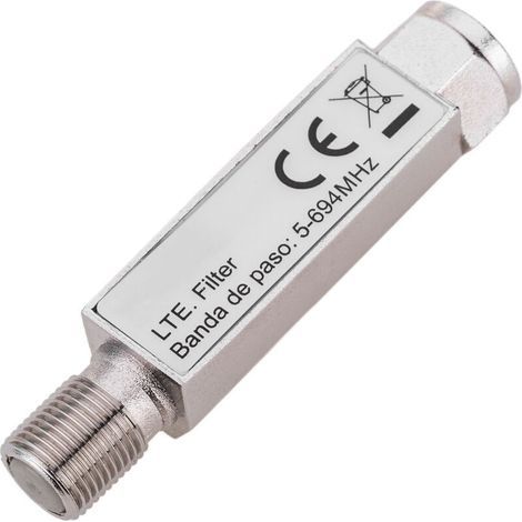 BeMatik - Filtre LTE/5G pour antenne TV/DTT 5-694 Mhz (1/4)