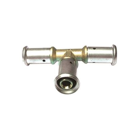 Tubo a T in ottone multistrato a crimpare 26x20x26 HENCO - 10P-262026