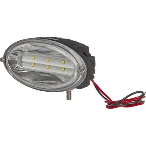 LED-Arbeitsleuchte für John Deere, Kubota, oval, 30 W, 2400 lm, mit Deutz-Stecker, diffuses Licht, 6 LEDs, Kramp LA10439 (1/5)