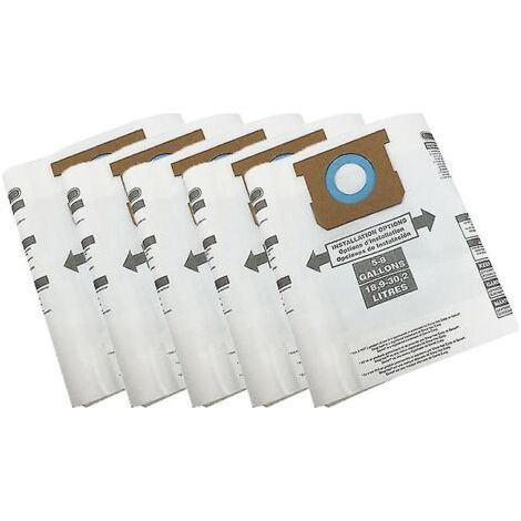 Lot de 10 sacs filtrants de rechange, type H, compatibles avec les aspirateurs Shop Vac de 5 à 8 gallons, remplacent les sacs Pa-AquaForge (1/2)