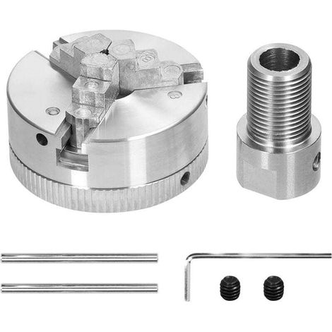 Mandrin de tour à 3 et 4 mors avec centrage manuel – compatible rectifieuse, fraiseuse et toureuse – montage par boulon (1/4)