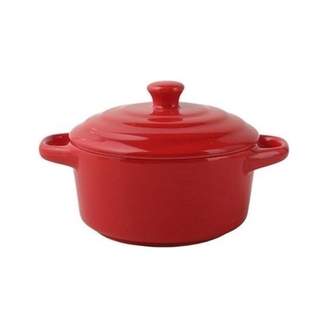 Vaisselle - Plat - Plat à four à double poignée - Bol en céramique - Grand - 430 ml - Rouge (1/5)