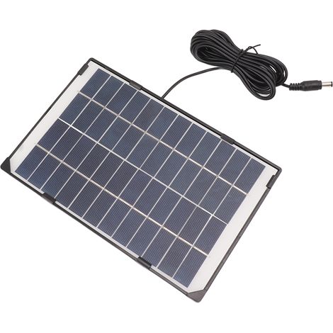6W 12V polykristallines Silizium-Solarpanel, 6W 12V DC5521 Kamera-Solarpanel, Außenbeleuchtung, Heimüberwachung, Ladegerät (1/5)