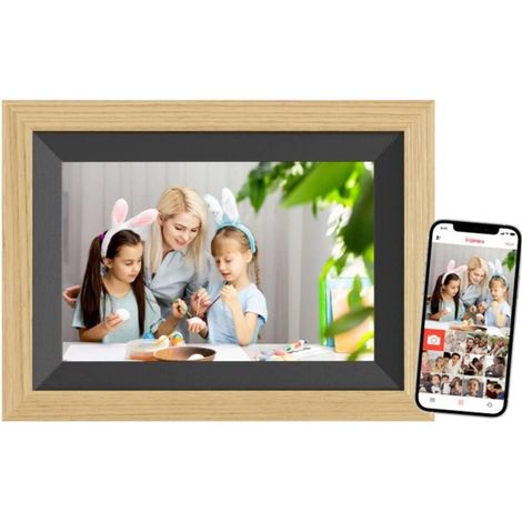 Braun DigiFrame 10B WiFi Digitaler Bilderrahmen beige schwarz grau
