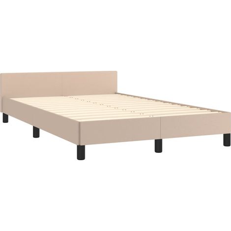 Estructura cama sin colchón cuero sintético capuchino 120x190cm vidaXL (1/4)