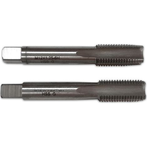 Tarauds fins hss 2 passes - jeu de 2 tarauds de 12 x 125 fin