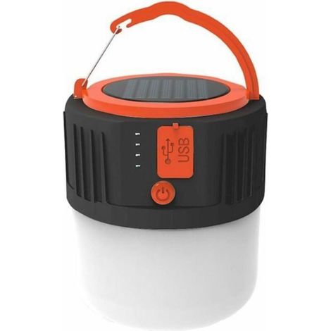 Lanterne Camping LED Solaire Rechargeable tanche Portable 5 Modes d\'clairage Urgence Coupures de Courant (1/4)