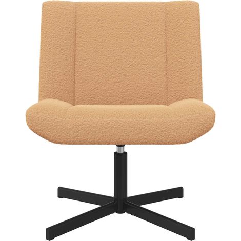 Maison Exclusive - Sedia girevole Beige 63 x 75 x 76 cm Pelle di Pecora