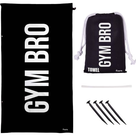 Telo Mare Gym Bro 160x80 cm Nero Bianco FISURA (1/5)