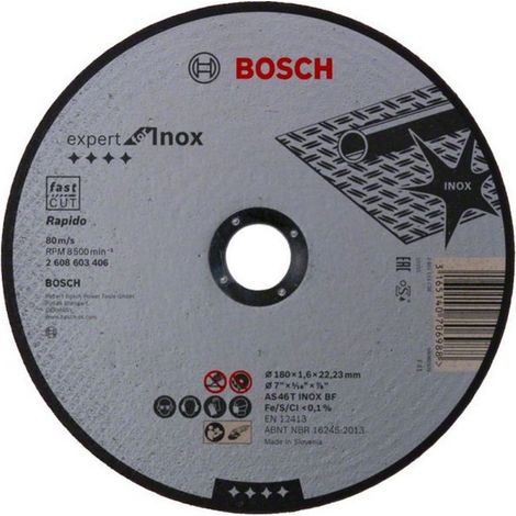 Bosch PRO Stainless Steel and Metal Trennscheibe, 180 x 1.6 x 22.23 mm, gerade, oSa (1/4)