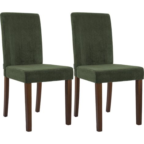 Set di 2 Sedie da Pranzo Ina in Corda verde antico scuro