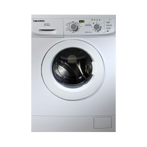 SanGiorgio SES710D. Tipo di carica: Caricamento frontale. Capacità cestello: 7 kg, Classe di efficienza della centrifuga: C, Silenziosità (centrifuga): 77 dB, Silenziosità (lavaggio): 59 dB, Veloci... (1/2)