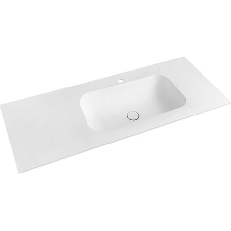 Lavabo TREOS 96,6x51,3 cm (20+75), Rockstone, droite, blanc mat (1/2)