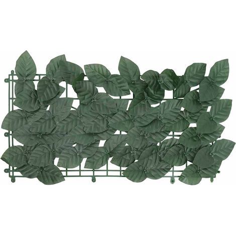 Brise Vue pour Balcon Jardin Terrasse, Écran de balcon, avec feuilles vert foncé 500x100 cm OIB6989E (1/4)