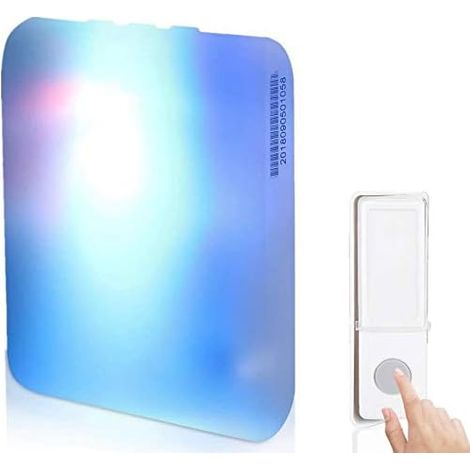 Sonnette Sans Fil, Appelant Sourd âgé avec 7 Types de Tons de Couleur de Lampe Flash, ImpermÉable Électrique Sonnette à Bouton, 32 Mélodies à 5 Niveaux de Volume, Portée de 200 Mètres (1/5)