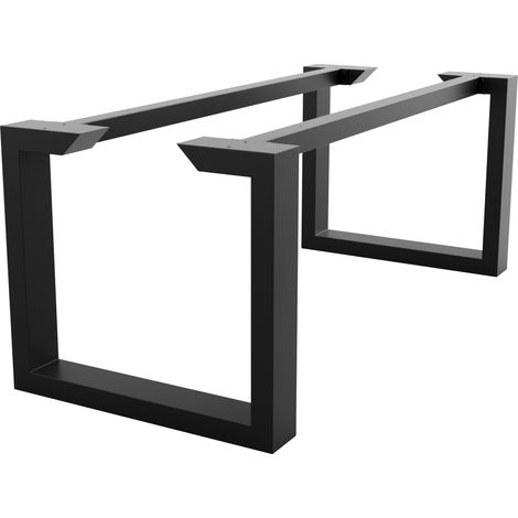 MetaloPro Eta Epox Extreme structure de table – Pieds rectangulaires en acier, revêtement par poudre, design industriel robuste 160x80x72 cm (1/5)