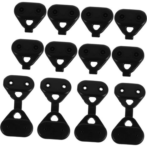 Ensemble de 20 clips pour voile d'ombrage de jardin extérieur, design triangulaire noir, positionnement flexible, résistant aux intempéries, installation de la voile d'ombrage sans outil, robuste et d (1/5)