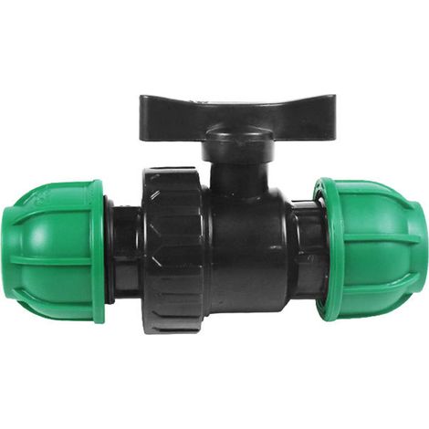 2pcs Vanne d'irrigation, raccordement tuyau PVC, valve à bille G3/4, contrôle débit, jardin ferme (1/5)