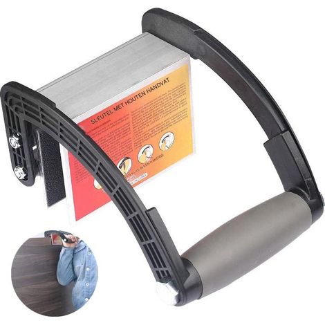 Support de panneau en verre - Réglage d'épaisseur continu de 0 à 21 mm et caoutchouc antidérapant - 1 pièce - Pour la construction et les projets de bricolage - Noir (1/5)