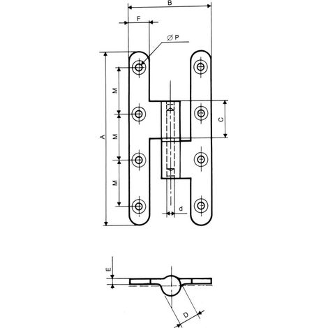 BISAGRA REFORZADA CON NUDO ARAS 140X70 GHE BR - FAURE ET FILS - FO1407PRGJ (1/2)