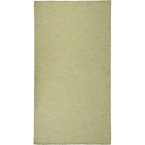 Tapis à tissage plat d'extérieur 80x150 cm Vert (1/5)