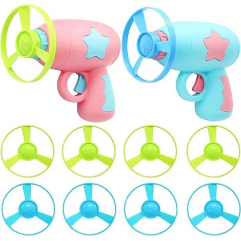 Jouets pour chats LONTOM pour chats d'intérieur, 2 lance-pierres rotatifs avec 8 frisbees, pour chats et enfants, jouet interactif pour chats (1/4)