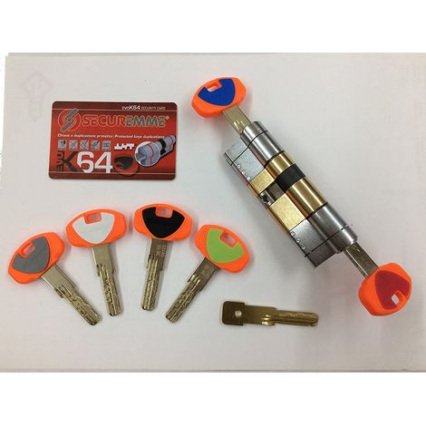 CILINDRO EVOK64 DOPPIA FUNZIONE CHIAVE-CHIAVE CROMO SAT 31-31 1+5 CHIAVI 0K64XNI1B